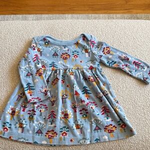 Hanna Andersson Blue holiday winter dress